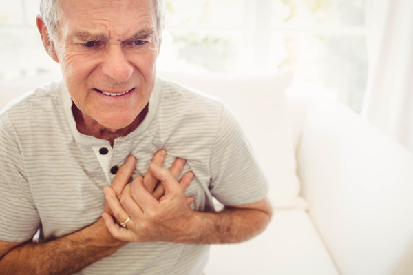 Man experiencing heart pain