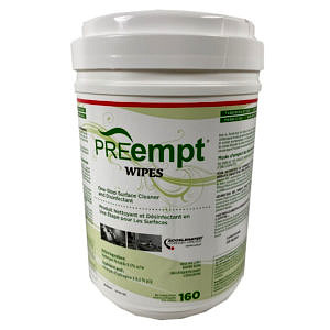 PREempt Surface Disinfectant Wipes – 160/Tub (12 Tubs/Case)