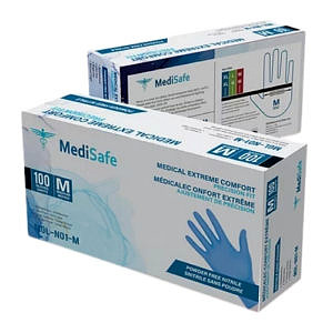 MediSafe Nitrile Disposable Gloves – Medium (1,000/Case)